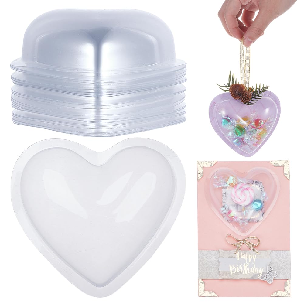 Amazon.com: OLYCRAFT 30Pcs Plastic Heart Dome 2.9x3.2 Inch Inner